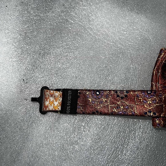 Red & Orange Retro Patterned Small Adjustable Neck Tie - Picture 10 of 10